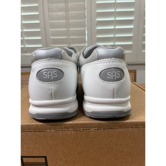 SAS Women's TMV Walking Shoes White Silver Leather Size 7.5 WW Lightly Worn - Picture 11 of 14
